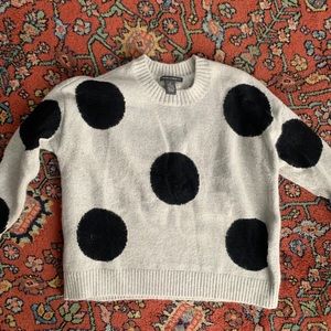 Grey/Black polka dot sweater sz. Small